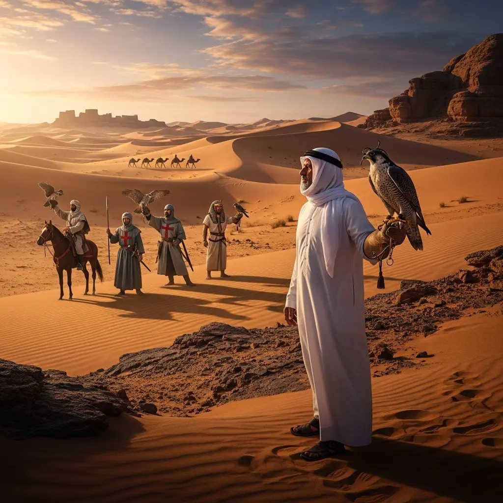 Read more about the article Desert Falconry History: 10 Remarkable Ways This Ancient Sport Shaped Arabia