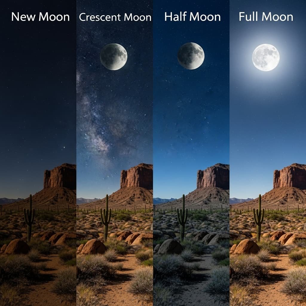 Read more about the article Moon Phases and Desert Visibility: Navigating the Changing Light of the Arabian Night