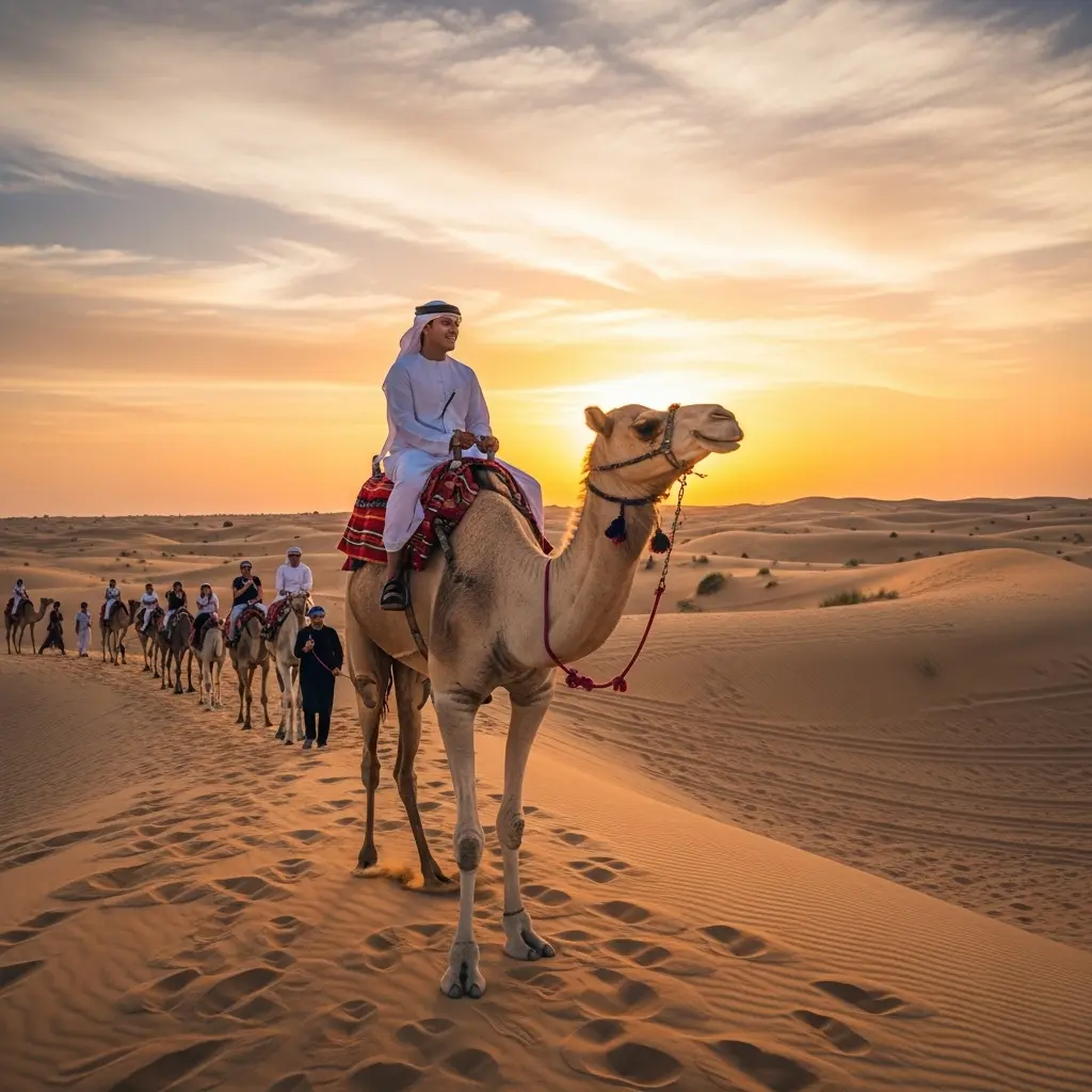 Read more about the article Desert Safari Camel Ride: 7 Incredible Ways to Experience Arabian Sands